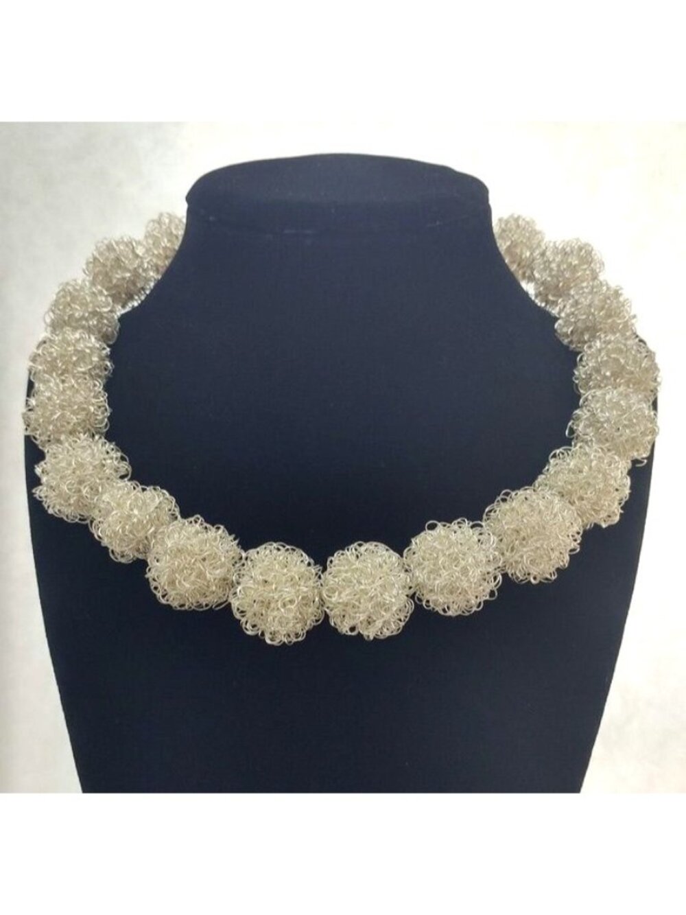Artisan-Made .999 Fine Silver Collar Choker With .925 Sterling Silver Clasp, 82g